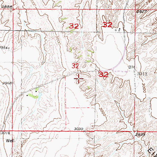 Topographic Map of Elkhorn Canyon, NE