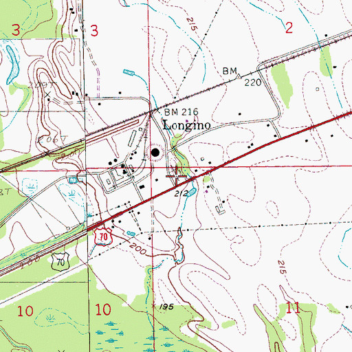 Topographic Map of Freedonia Cemetery, AR