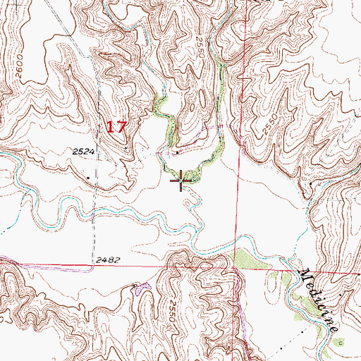 Topographic Map of Elm Creek, NE