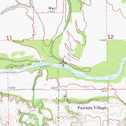 Topographic Map of Elm Creek, NE