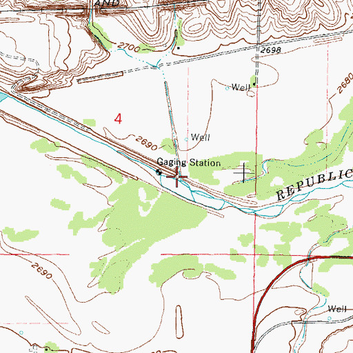Topographic Map of Elm Creek, NE