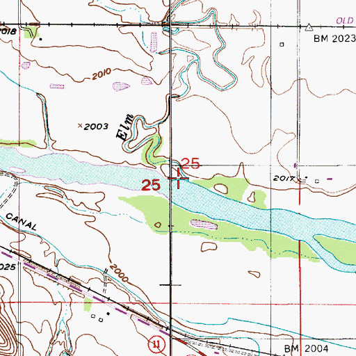 Topographic Map of Elm Creek, NE
