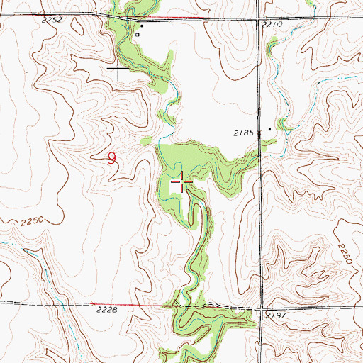 Topographic Map of Elm Creek, NE