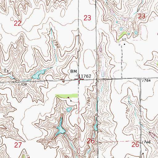 Topographic Map of Elm School (historical), NE