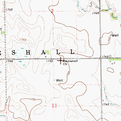 Topographic Map of Emmanuel Church, NE