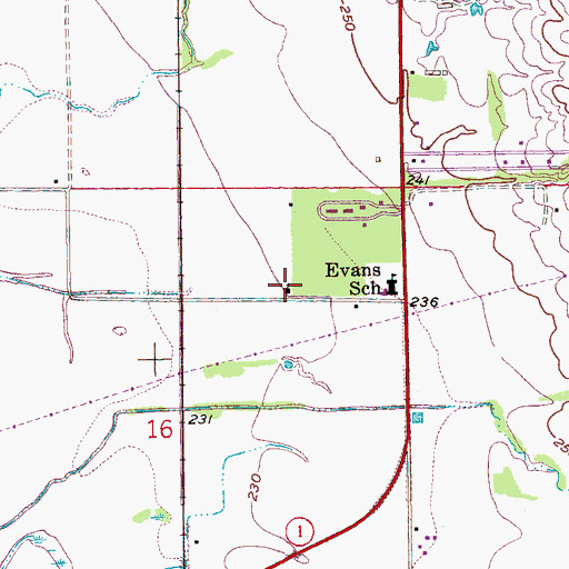 Topographic Map of Saint Paul Church, AR