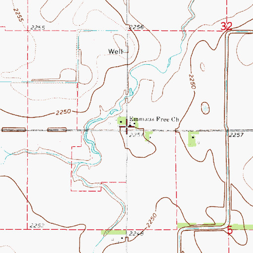 Topographic Map of Emmaus Free Church, NE