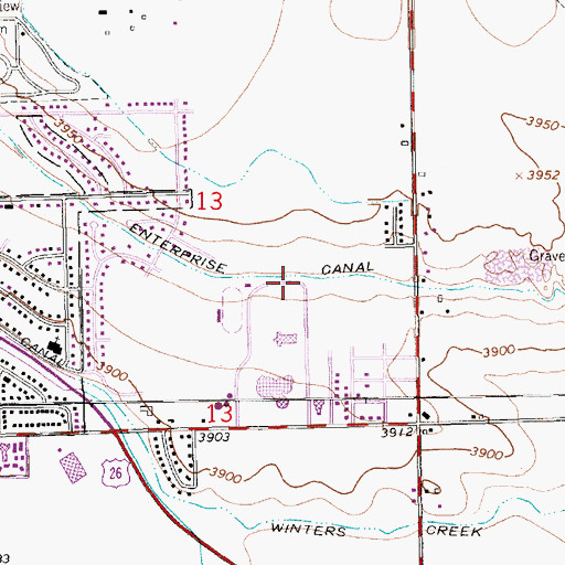 Topographic Map of Enterprise Canal, NE