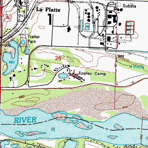 Topographic Map of Eppley Camp, NE
