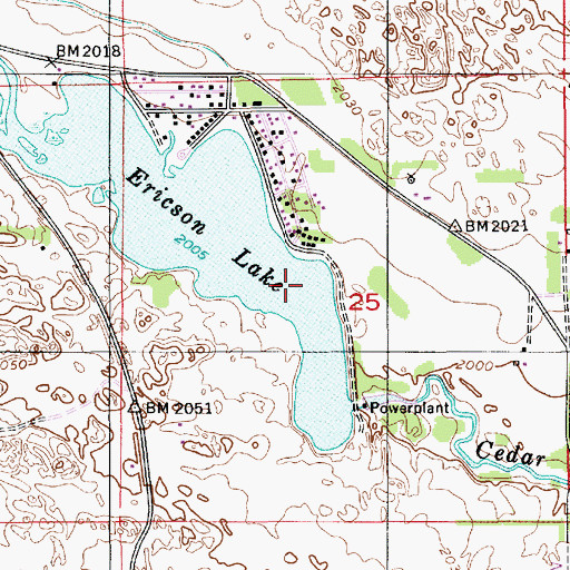 Topographic Map of Ericson Lake, NE