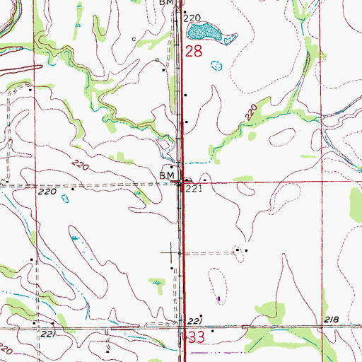 Topographic Map of A W Siding, AR