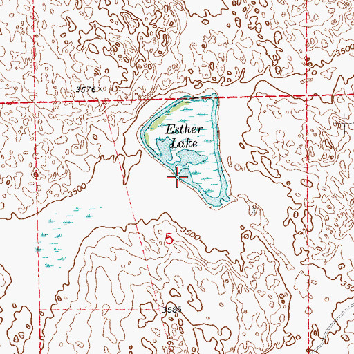 Topographic Map of Esther Lake, NE