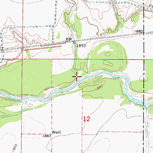 Topographic Map of Eureka Creek, NE