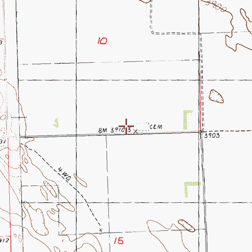 Topographic Map of Evergreen Church, NE