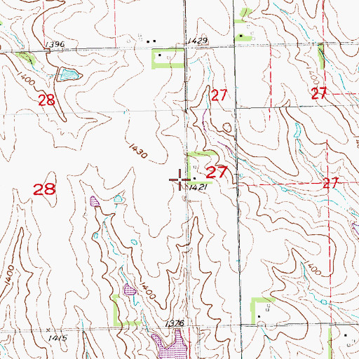Topographic Map of Evergreen School (historical), NE
