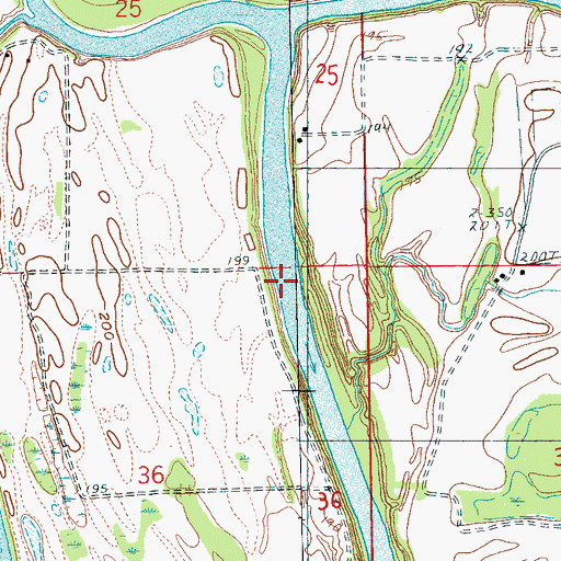 Topographic Map of Blackfish Cut-off, AR