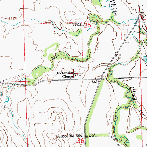 Topographic Map of Extension Chapel, NE