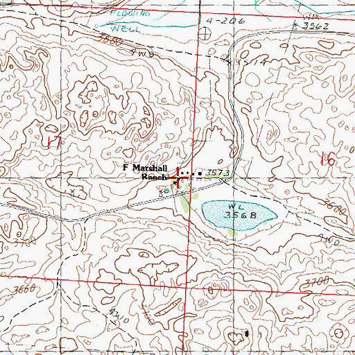 Topographic Map of F Marshall Ranch, NE