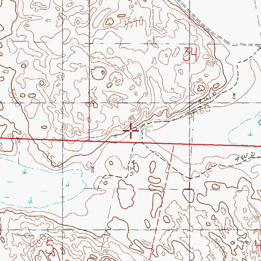 Topographic Map of F Phillips Ranch, NE