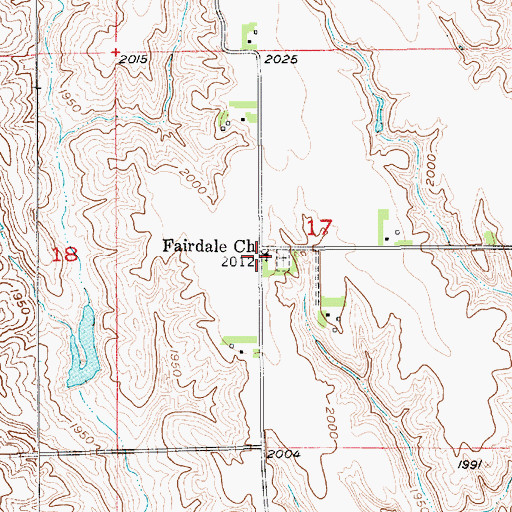 Topographic Map of Fairdale Church, NE