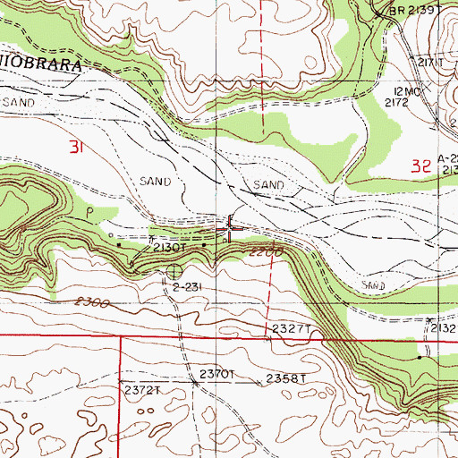 Topographic Map of Fairfield Creek, NE