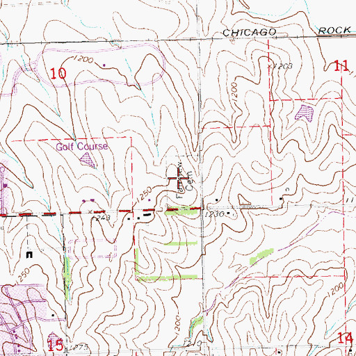 Topographic Map of Fairview Cemetery, NE