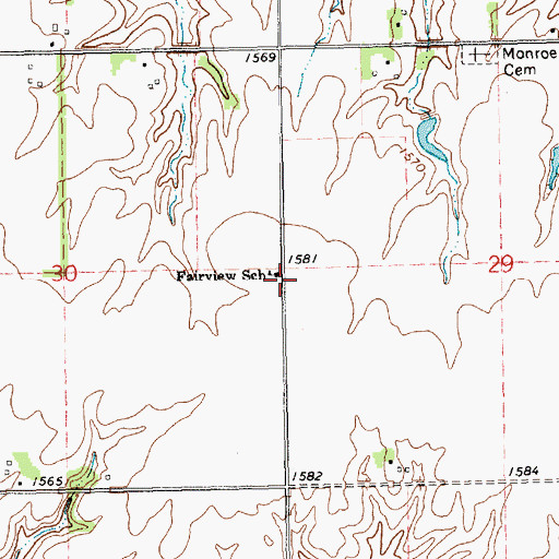 Topographic Map of Fairview School, NE