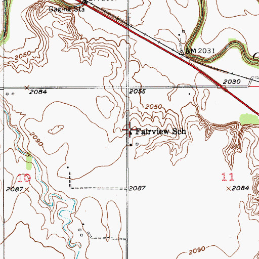 Topographic Map of Fairview School (historical), NE