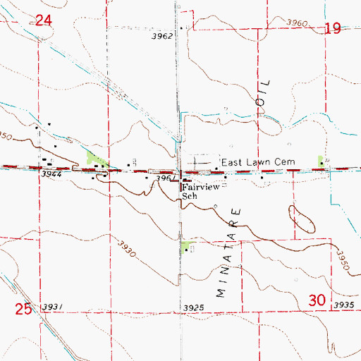 Topographic Map of Fairview School (historical), NE