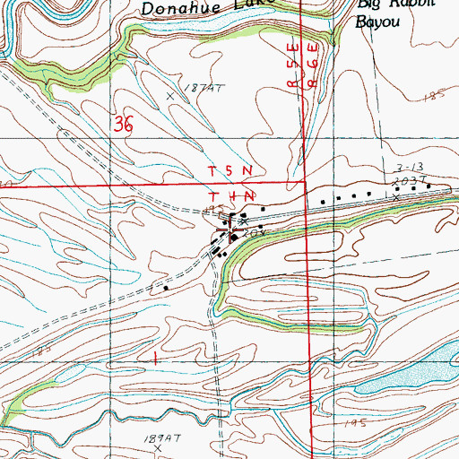Topographic Map of Green Farm, AR