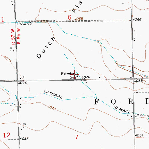Topographic Map of Fairview School (historical), NE