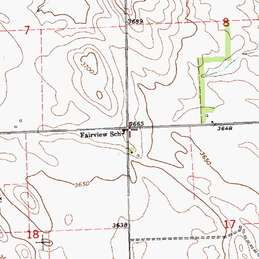 Topographic Map of Fairview School, NE