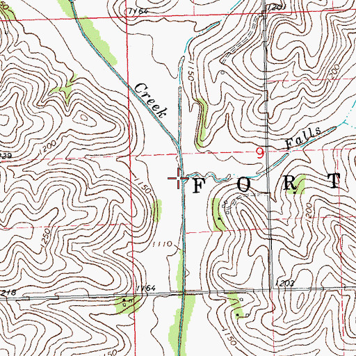 Topographic Map of Falls Branch, NE