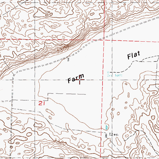 Topographic Map of Farm Flat, NE