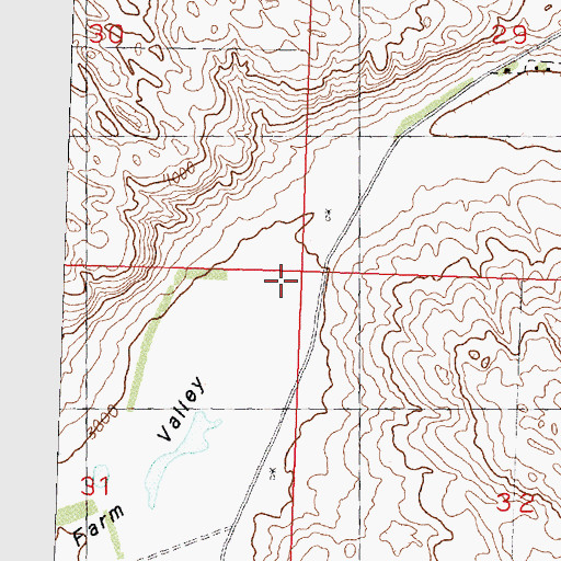 Topographic Map of Farm Valley School, NE