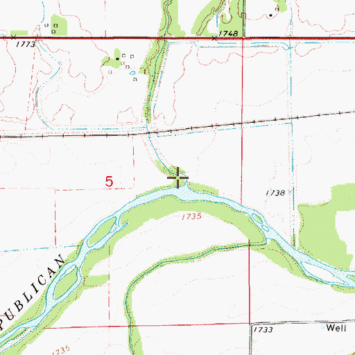 Topographic Map of Farmers Creek, NE