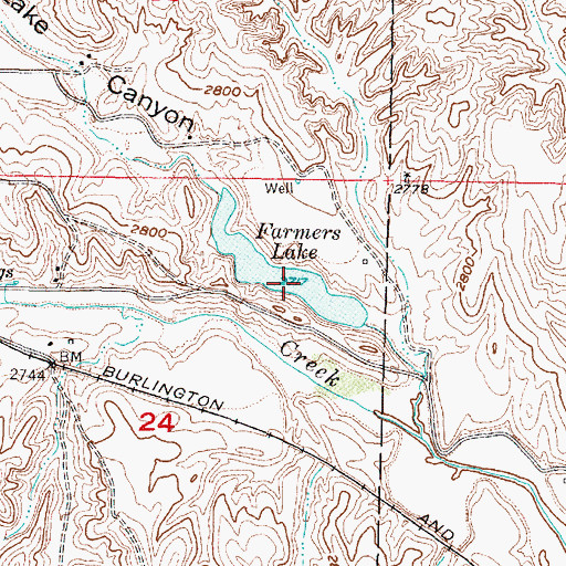 Topographic Map of Farmers Lake, NE