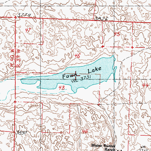 Topographic Map of Fawn Lake, NE