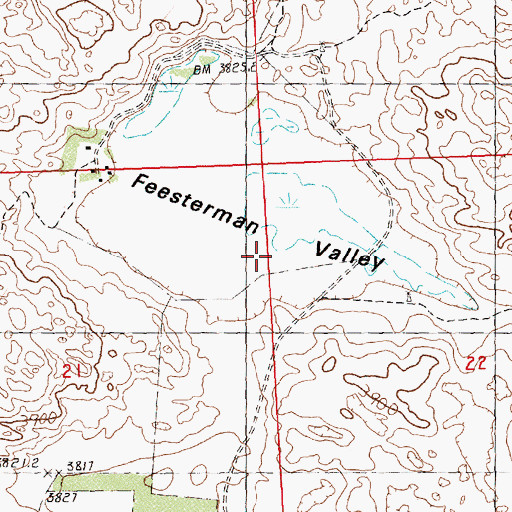 Topographic Map of Feesterman Valley, NE