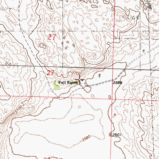 Topographic Map of Fejt Ranch, NE