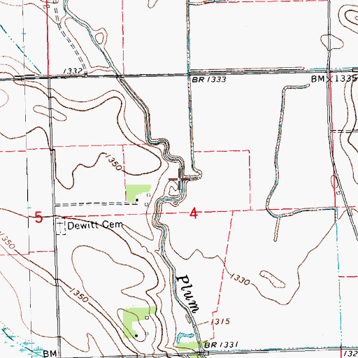 Topographic Map of Felix Creek, NE