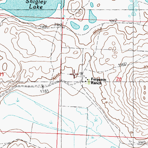 Topographic Map of Ferguson Ranch, NE