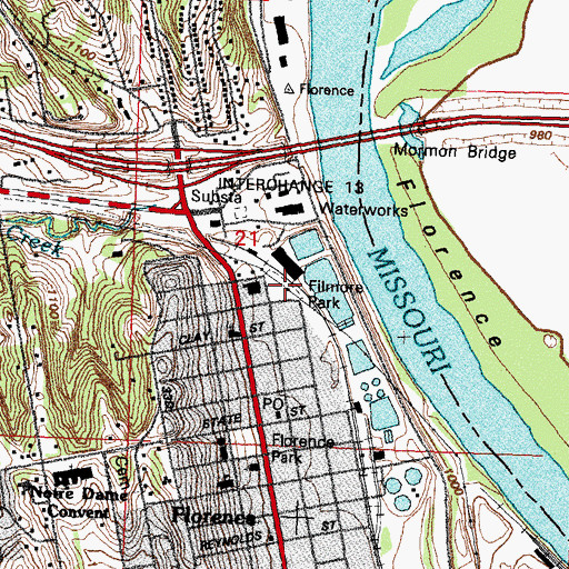 Topographic Map of Filmore Park, NE