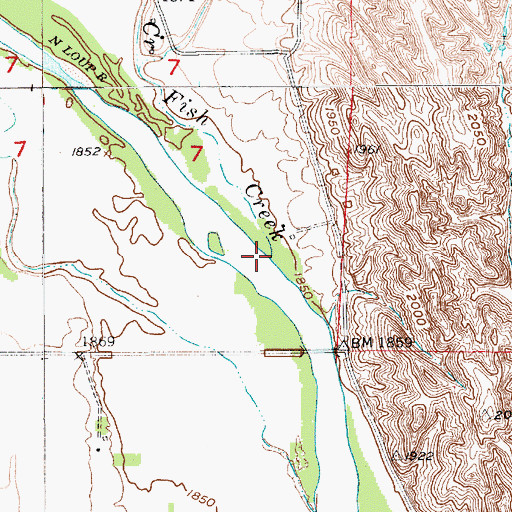 Topographic Map of Fish Creek, NE