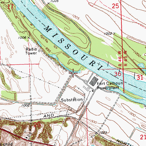 Topographic Map of Fish Creek, NE