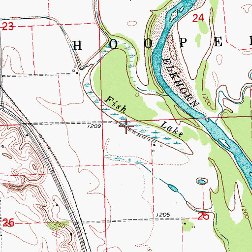Topographic Map of Fish Lake, NE