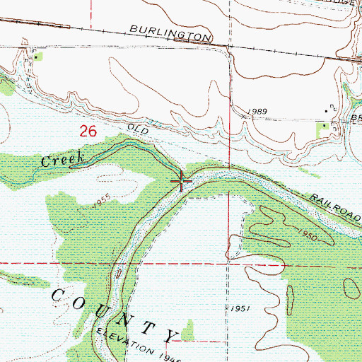 Topographic Map of Flag Creek, NE