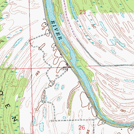 Topographic Map of McDaniel School (historical), AR