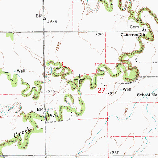 Topographic Map of Flash Creek, NE