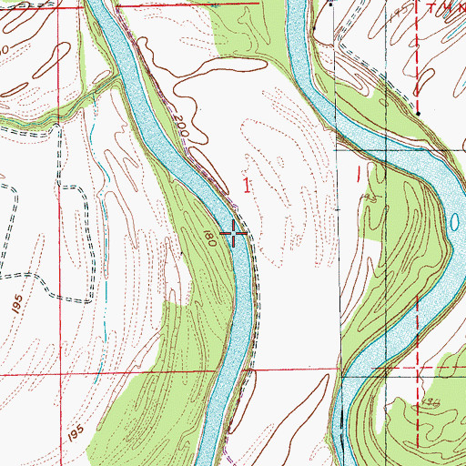 Topographic Map of McDonald Crossing, AR